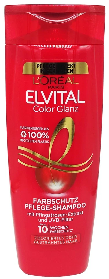 3x Loreal Shampoo FARBSCHUTZ 300ml Glanz coloriertes Haar Pfingstrosen-Extrakt - Bild 4 von 4