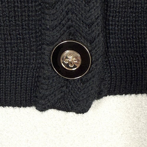 J CREW Sweater Womens Large Cotton Lady Jacket Cardigan Black Gold Button 2024 - Picture 5 of 13