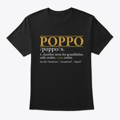 Poppo Fathers Day Gift Grandpa T-Shirt Made in the USA Size S to 5XL
