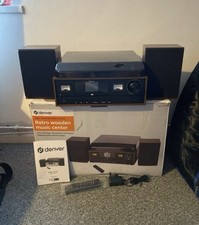 Denver MRD-52DWUK retro wooden music center, turntable,DAB,Bluetooth, cd player