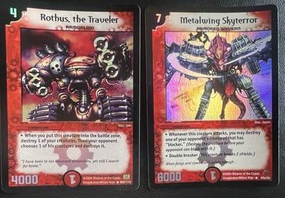 Duel Masters Base Set Card Lot Cards Inc Holo Foils Rotbus Metalwing Skyterror