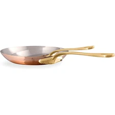 Mauviel M'Heritage M'200 B 2-Piece Frying Pan Set With Brass Handles