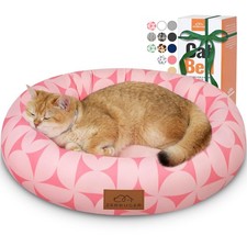 Cat Bed, 20In Dog Beds for Small Dogs, Calming Cat  Dog Beds for Indoor Pets...