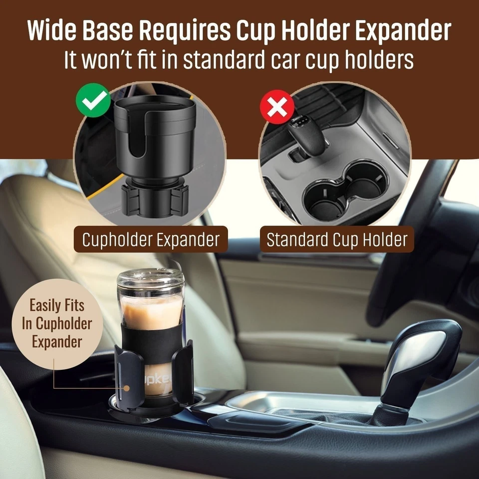 Tupkee Double Wall Glass Tumbler - 20-Ounce, All Glass Coffee Travel Mug & Lid - Image 2 of 4