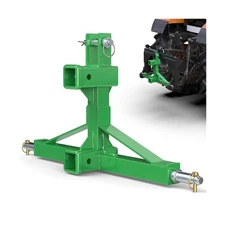 Green 3 Point Hitch Receiver with Dual 2” Receiver, 3 Point Trailer Hitch