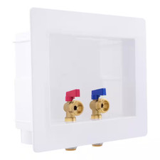 1/2 In. Push-To-Connect X 3/4 In. MHT Brass Washing Machine Outlet Box