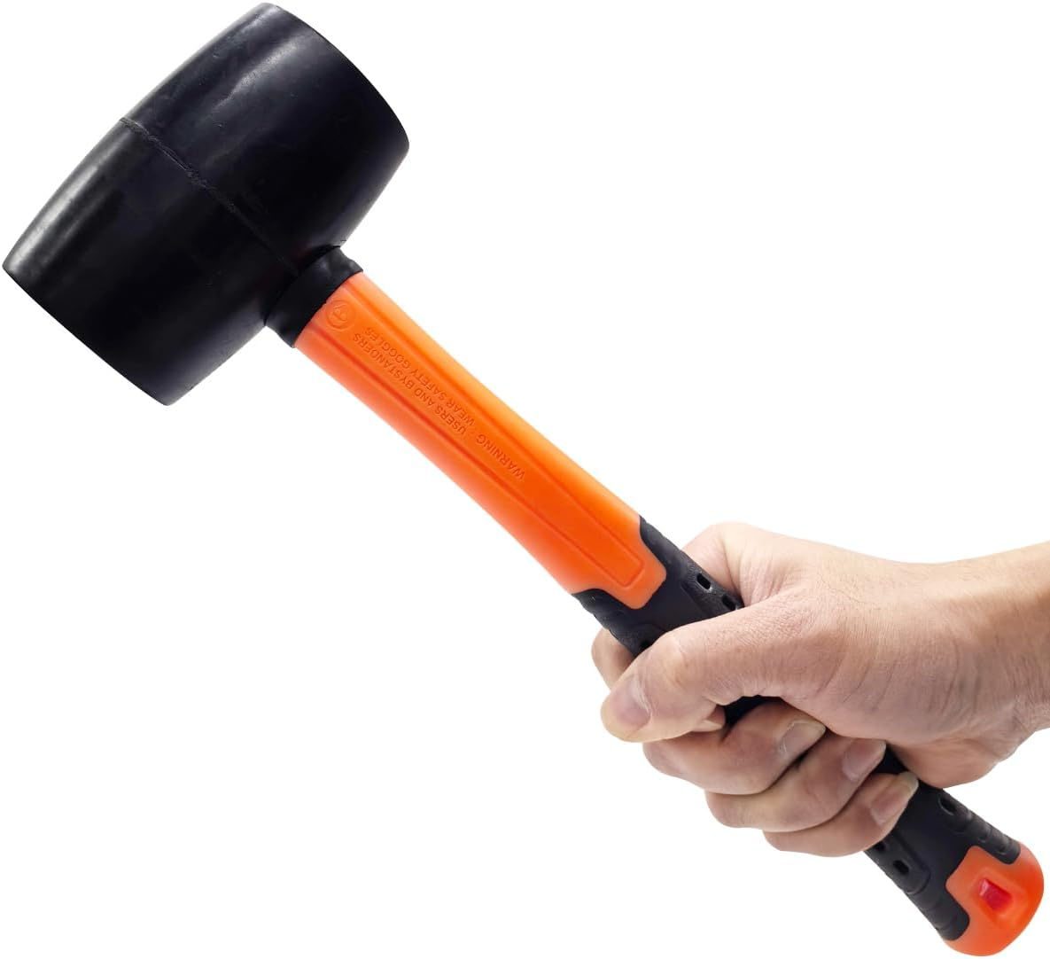 16 Oz Rubber Mallet with Fiberglass Handle for Floor Tile Installation