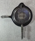 Griswold American #8 Vintage Cast Iron Waffle Maker 3 Piece 885B/886R 975H Base