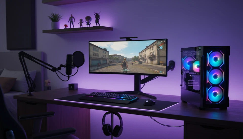 RTX 5060 NVIDIA  Intel i7 32GB DDR4 RAM 1TB SSD Windows 11 WiFi White GAMING PC - Image 4 of 4