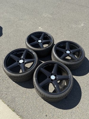 22  Ac Schnitzer Type 2 wheels 5x120 gloss black with spare wheel