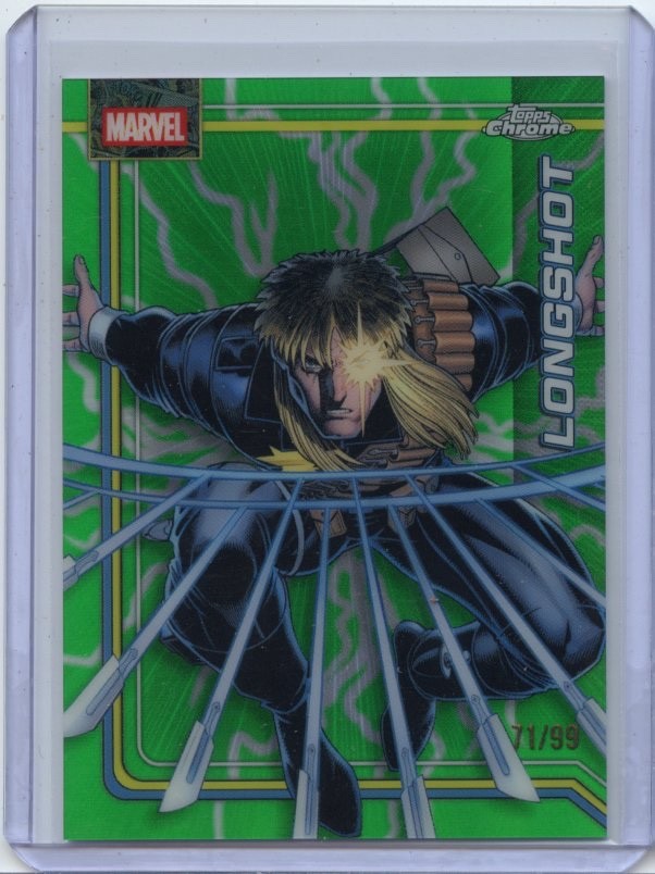 2026 Topps Chrome Marvel Comics LONGSHOT #71 STORM'S GREEN LIGHTNING REF 71/99