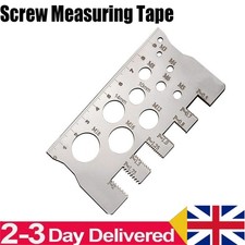 Screw Thread Pitch Gauge Ruler Bolt Size Gauge for Measuring Bolt Nut Sizes