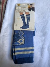 Harry Potter Ravenclaw Knee High Socks Blue Wizarding World New