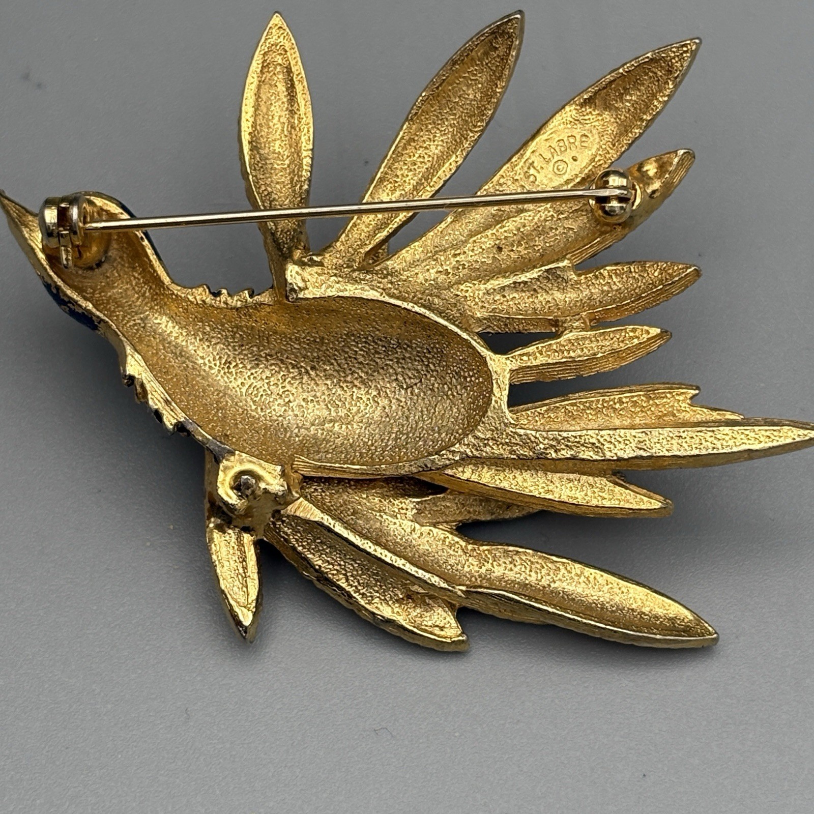 Large St Labre Signed Brooch Three Dimensional Bl… - image 7