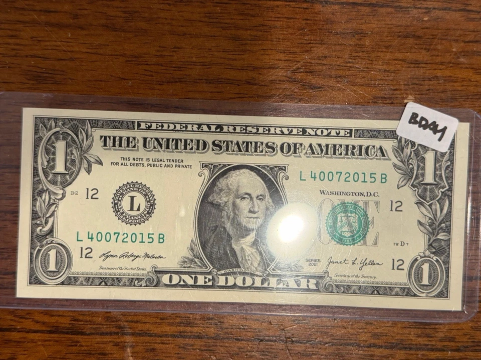 Birthday Note April 7, 2015 4/7/2015 $1 One Dollar Bill Anniversary L40072015B - Image 2 of 3