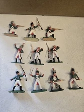 Reamsa Plastic Napoleanic Painted Russian Troops, 10 Guys, 2 1/2 Inches
