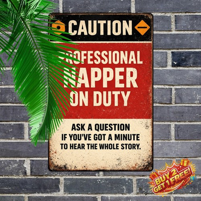 #ad Warning Retired Person At Work Retirement Gift Patio Metal Sign 8x12 $9.99