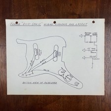 VINTAGE FENDER DUO-SONIC WIRING DIAGRAM AND LAYOUT