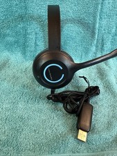Cyber Acoustic AC-5008 Headset Via USB Connection - Black And Blue Colour