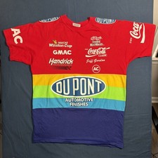 Vintage 1998 NASCAR Jeff Gordon Dupont T-Shirt Chase Racewear Rainbow Mens XL