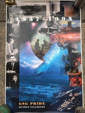 Vintage Hughes Aircraft Poster 1995 Howard GSG Fullerton California 3x2'