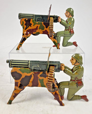 Arnold 558 2x Soldier at Machine Gun L: 13 cm Top - very decorative 