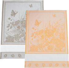 - Set Di 2 Canovacci per Cucina in Jacquard Con Inserto in Tela Aida 55 Fori Da 