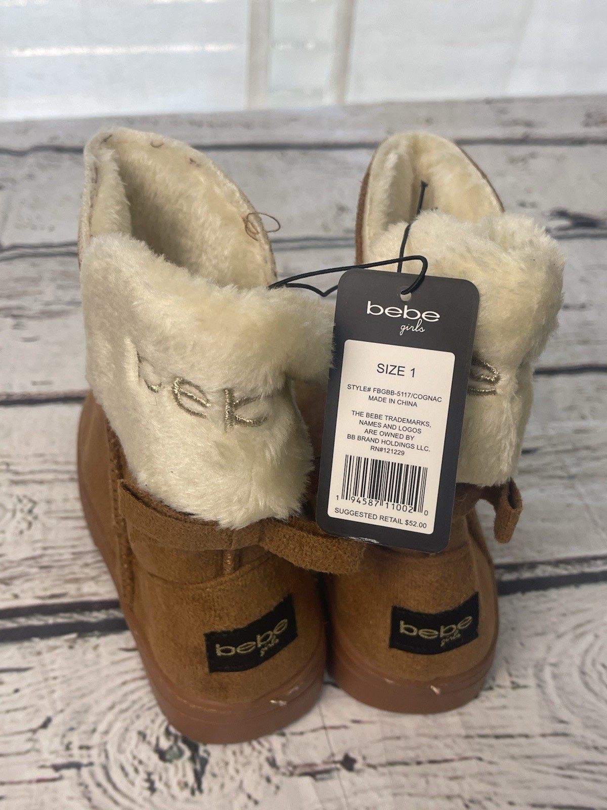 BeBe Girls Fold-Over Brown Winter Boots Kids Sizes 1 image 5