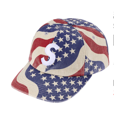 帽子 knmen140-0266 Supreme FLAGS HAT SUPREME SS26 PIGMENT COATED S LOGO 6 PANEL HAT AMERICAN FLAG | eBay