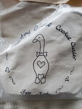 Vintage Tin Cookie Cutter Gęś Serce Kokarda lata 80. Kraj NOS