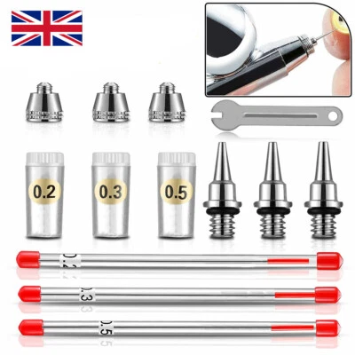 0.2/0.3/0.5mm Airbrush Spray Gun Needle & Nozzle Cap Set Maintenance Tool