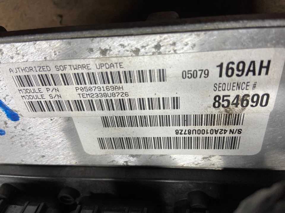 Dodge Durango 2009 5,7 computador motor computadora PCM ECU p05079169ah M7497 PS Foto 3 de 4