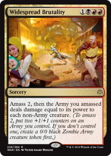 Widespread Brutality 1x FOIL WAR MTG War of the Spark Rare MINT black red Widespread Brutality 1x FOIL WAR MTG War of the Spark Rare MINT black red