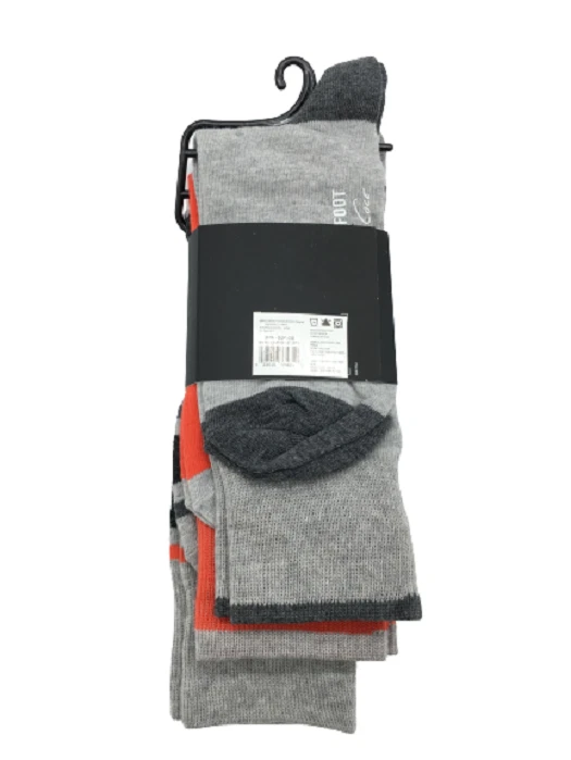 Paquete de 3 calcetines de vestir Kenneth Cole gris y naranja a rayas zapatos para hombre talla 6-10 nuevos Foto 2 de 4