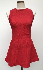 Zara Woman Blood Orange Stretch Crepe Midi Sheath Dress SZ XS EUC