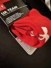 New Pair UNDER ARMOUR UA YOUTH OVER CALF SOCK Large 1-4 Soccer Baseball Red