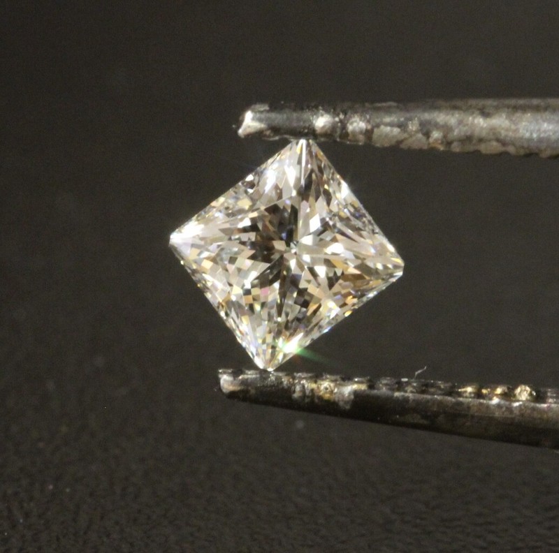 GIA loose certified .46ct VS1 I princess natural diamond vintage estate antique