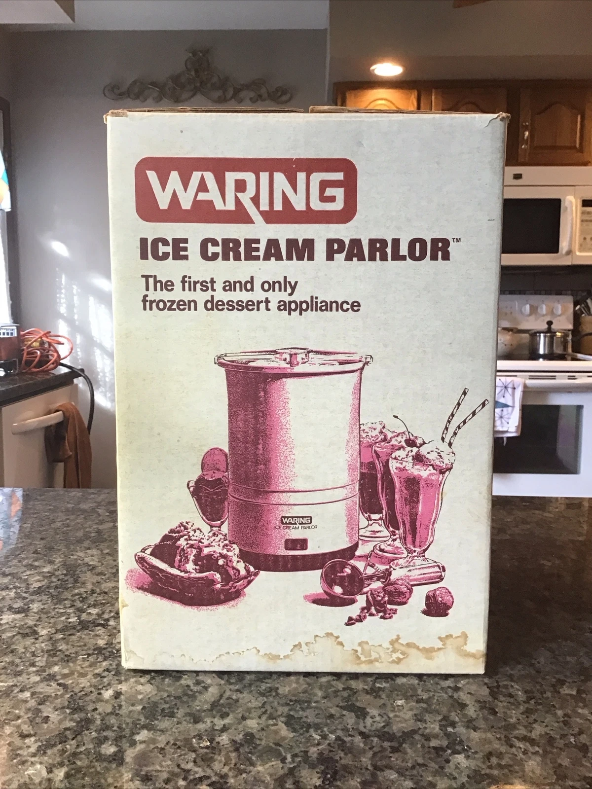 Waring Ice Cream Parlor Machine CF520-1 White Vintage Tested MINT IN BOX JAPAN