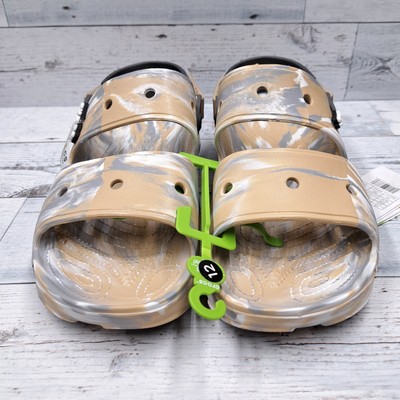 Crocs Classic All Terrain Marbled Sandals Mens 12 Chai Multi 