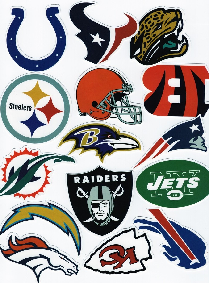 NFL Football Decal Sticker Team Logo Designs Licensed Choose your