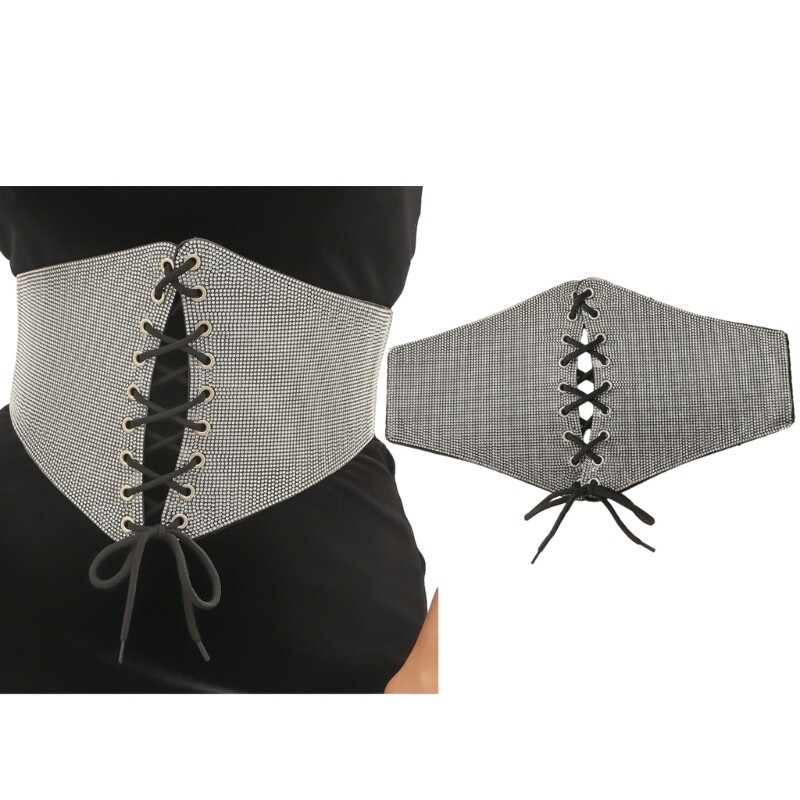 Girls Women Waist Rope Stretchy Waist Belt with SelfTie Rope for Dress