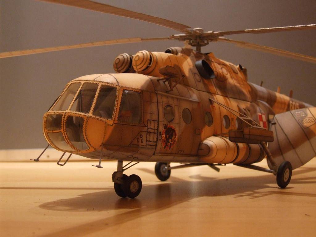 Cardboard Helicopter Diy Rc Helicopter 1:33 Scale Mil Mi-17