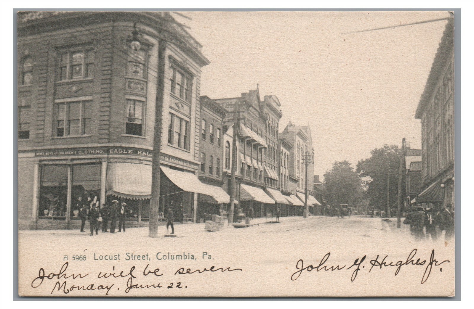 Locust Street COLUMBIA PA Lancaster County Pennsylvania Postcard eBay