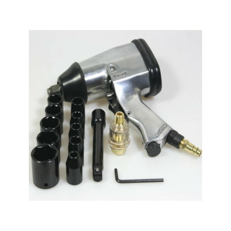 Clé à choc 340 Nm avec coffret de douilles pour serrage automobile