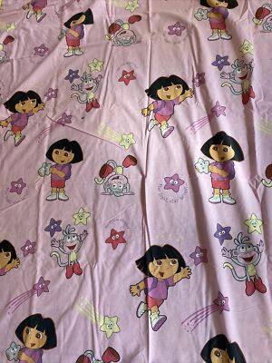 Vintage 2003 Viacom Nickelodeon Dora The Explorer Twin Flat Sheet Kids Bedding