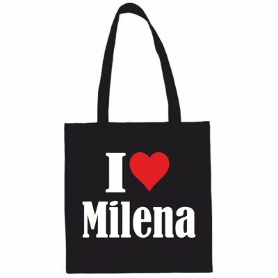 Tasche Beutel Baumwolltasche I Love Milena Geburtstag Geschenk Valentinstag Oste