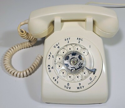 AMERICAN TELEPHONE DOCTOR TYPE ダイヤル式電話 WESTERN ELECTRIC VINTAGE TELEPHONE 1968 WHITE 500 ROTARY DIAL