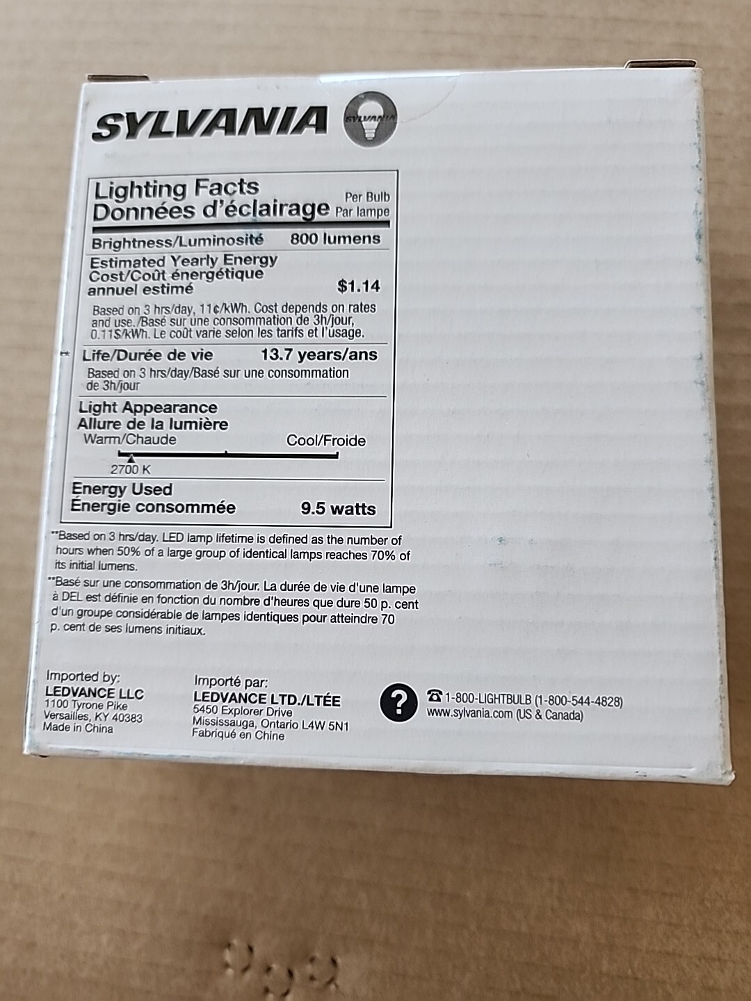 Sylvania Smart+ Bluetooth 9.5W/800 Lumens Full Color A19 LED Light Bulb 75760