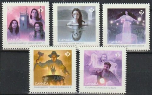 CANADA Scott 2936i-2940i Haunted Canada 2016 MNH - DIE CUT TO SHAPE