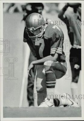1983 Press Photo Arizona Wranglers quarterback Alan Risher during USFL ...